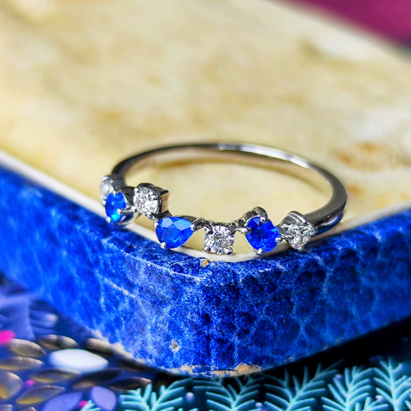 天然アウイナイト 天然ダイヤモンド プラチナリング