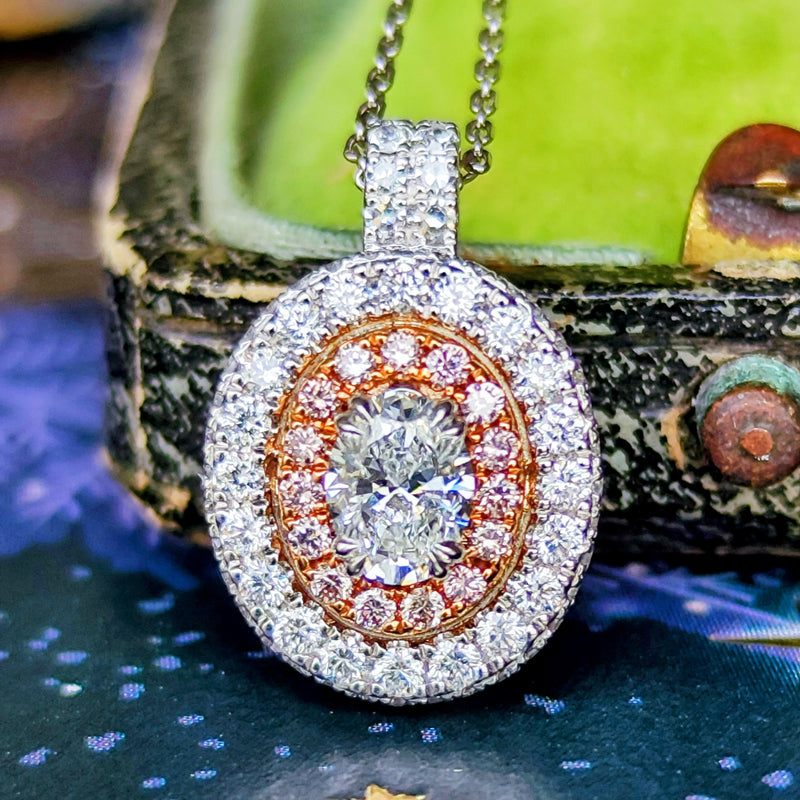 【Dカラー】天然ダイヤモンド 0.30ct VS2 ピンクダイヤ ネックレス