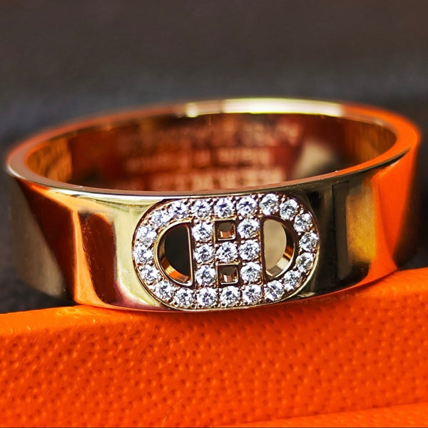 HERMES エルメス Hダンクル 18金PG