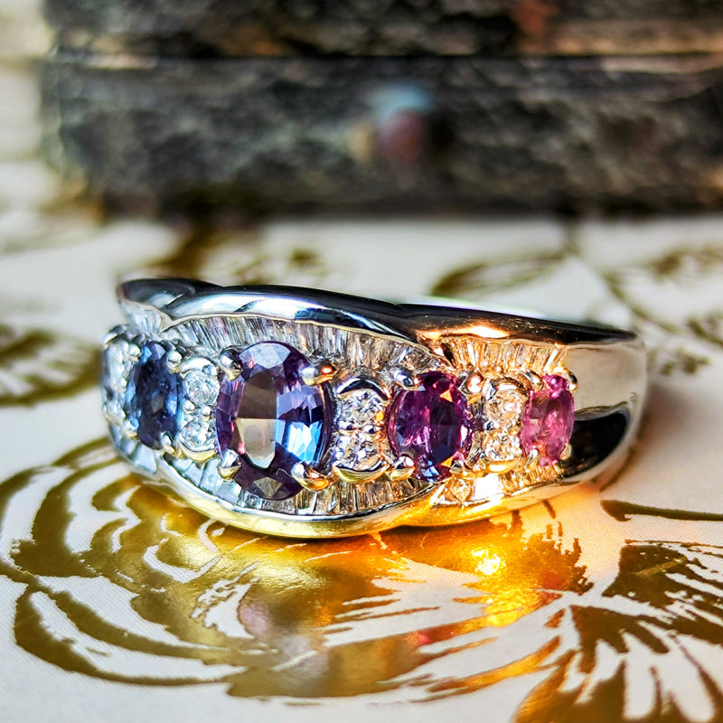 天然石アレキサンドライト 天然アレキサンドライト 0.97ct 天然ダイヤモンド リング – Mico