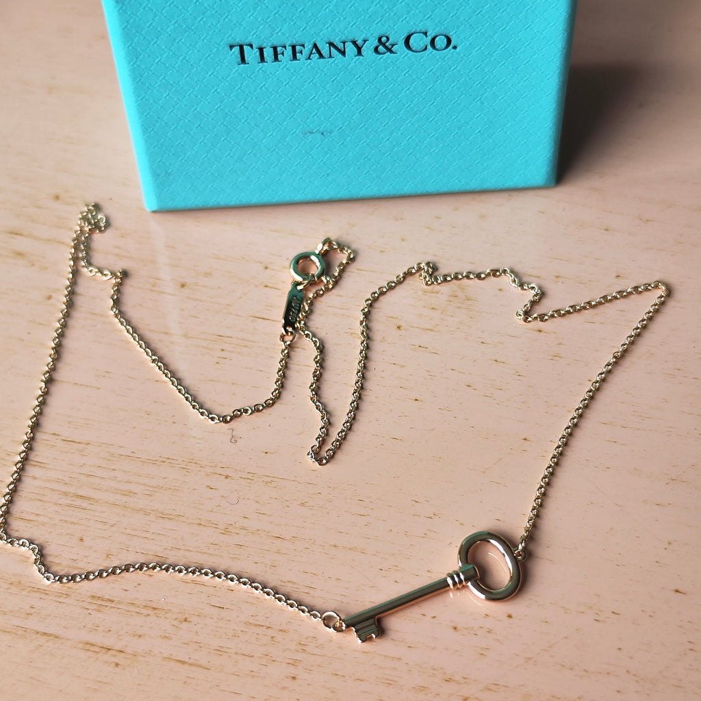 TIFFANY &Co ティファニー オーバルキーネックレス 18金PG