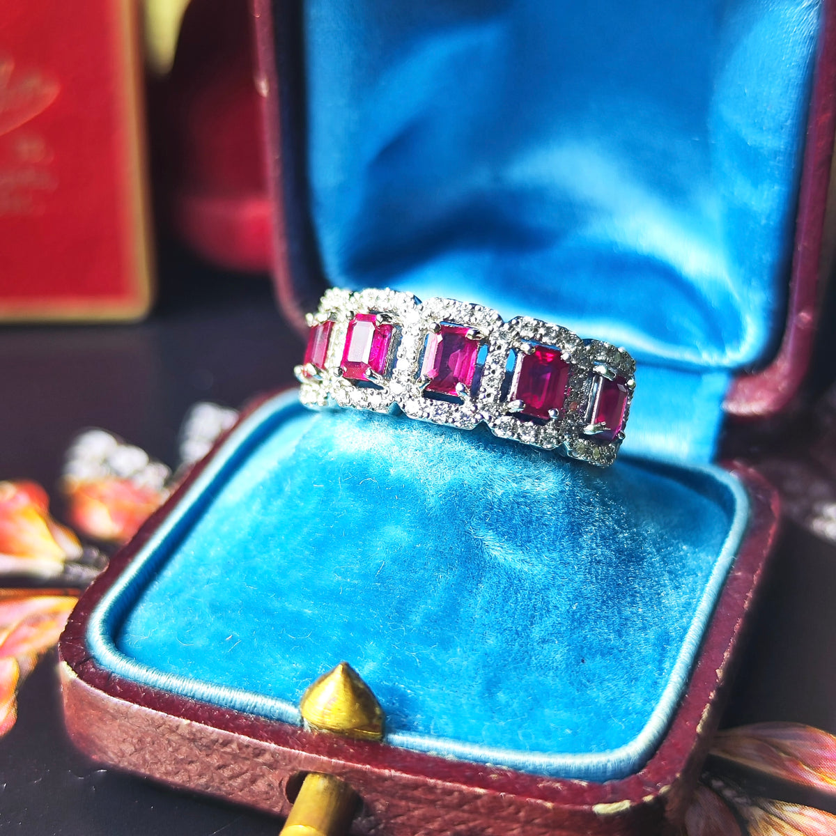 天然ルビー 1.16ct 天然ダイヤモンド プラチナリング
