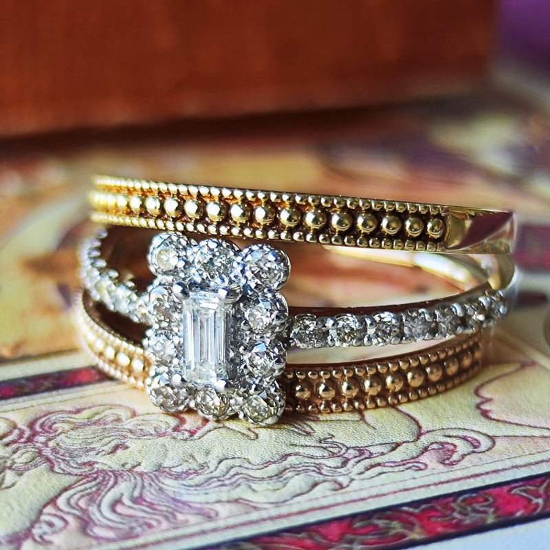 天然ダイヤモンド スタッキングリング