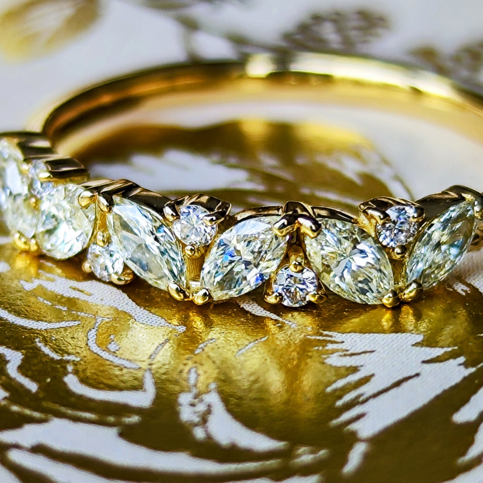 天然ダイヤモンド マーキスカット リング – Mico宝飾店