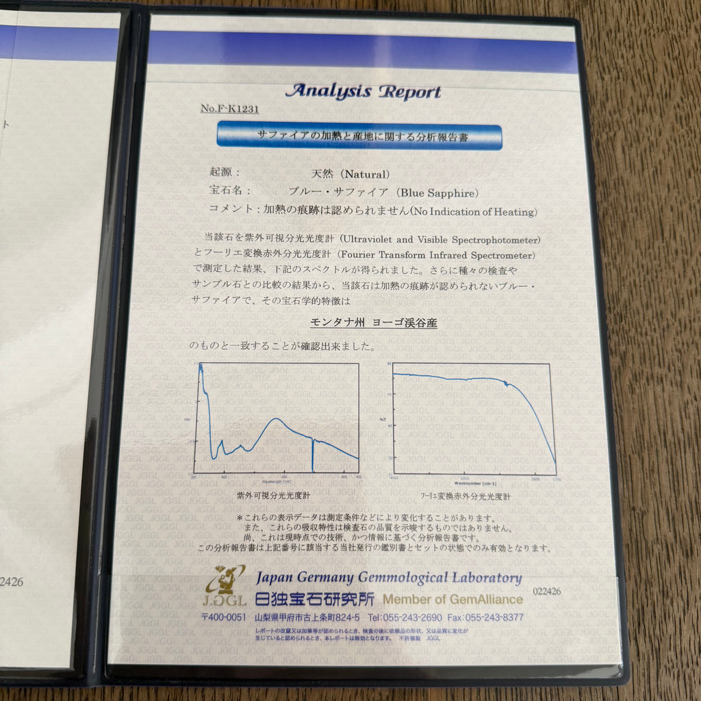 【幻のサファイア ヨーゴ渓谷】天然ブルーサファイア 天然ダイヤモンド リング 非加熱
