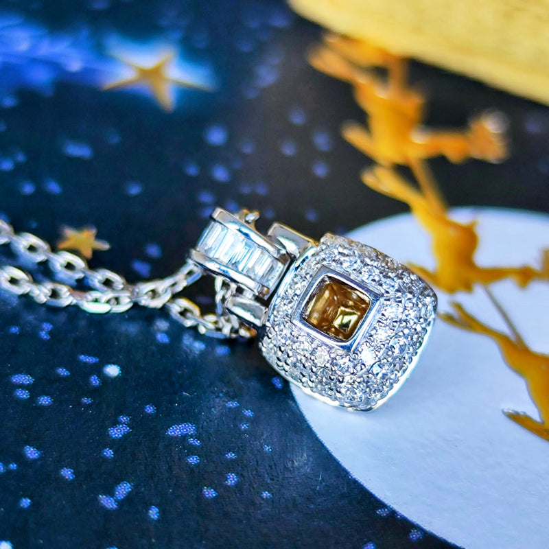 【イエローダイヤ】FANCY INTENSE YELLOW 0.60ct VVS-1 ネックレス GIA