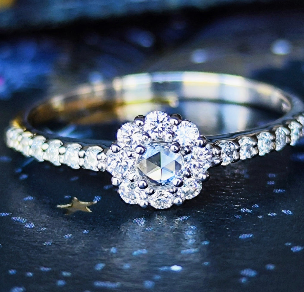 【ローズカット】天然ダイヤモンド 0.30ct プラチナリング