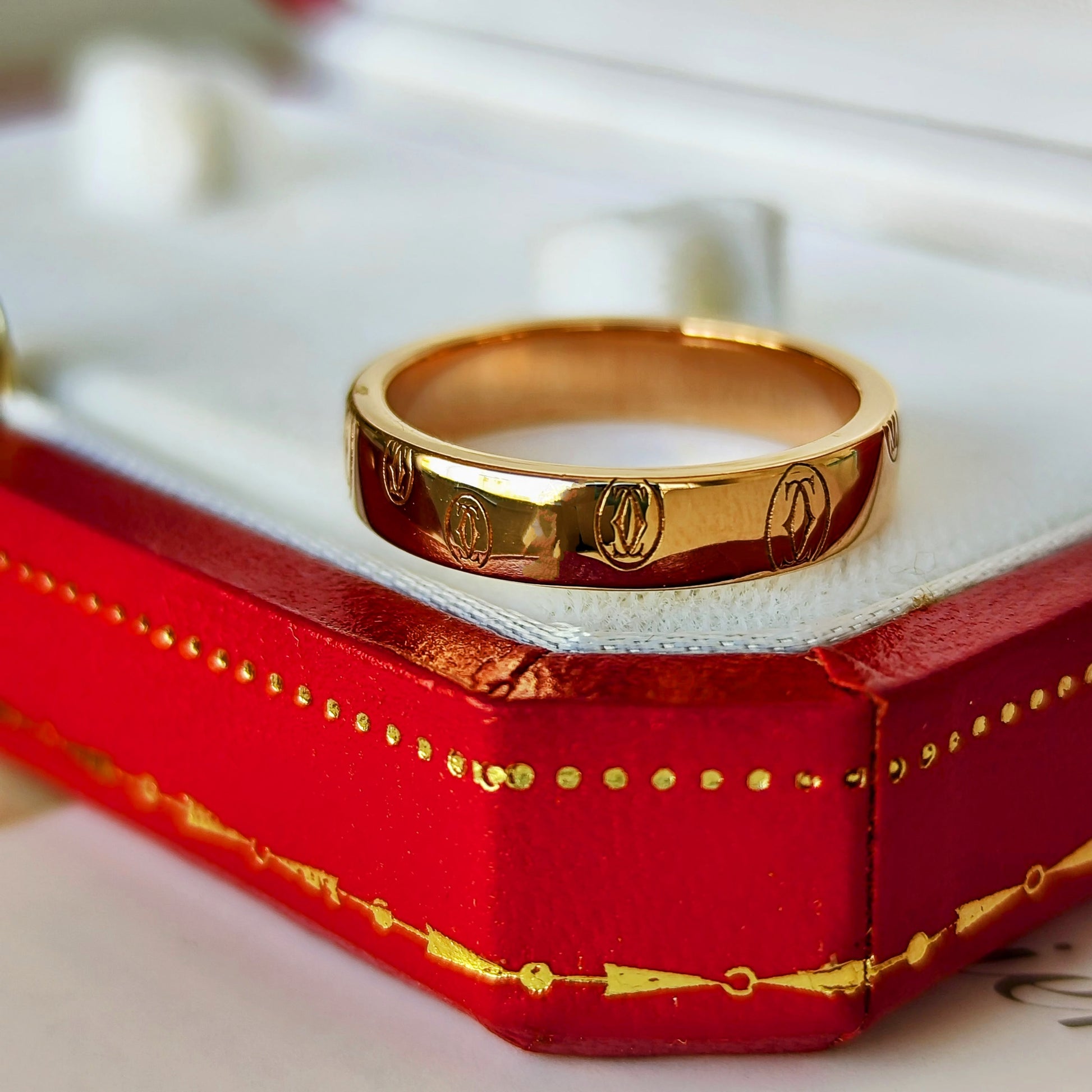 【Cartier 廃盤】カルティエ ハッピーバースデー リング 18金PG 11号