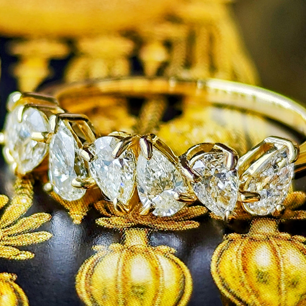 天然ダイヤモンド 1.0ct ペアシェイプ 18金リング