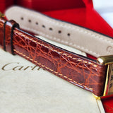 Cartier カルティエ マストタンク ヴェルメイユ ローマンダイヤル アイボリー クォーツ腕時計