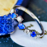 天然アウイナイト 天然ダイヤモンド プラチナリング