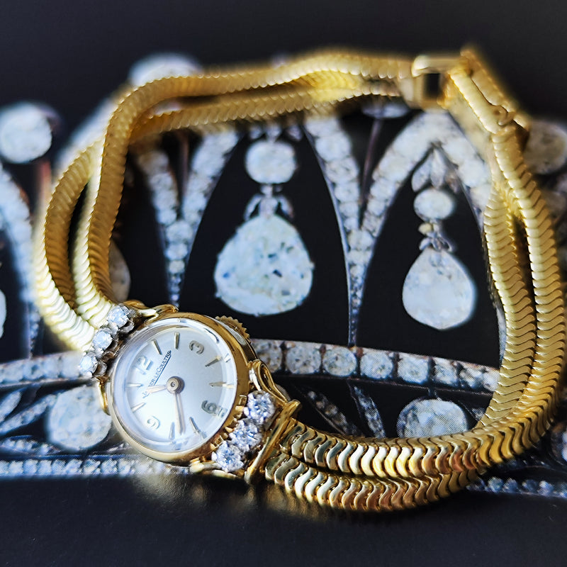 【OH済み】JAEGER LE COULTRE ジャガー・ルクルト バックワインド 金無垢時計