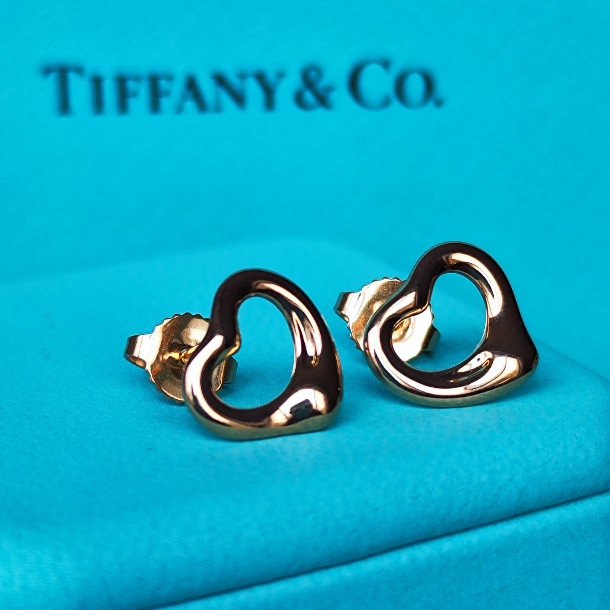 TIFFANY &Co ティファニー オープンハート 18金PG ピアス