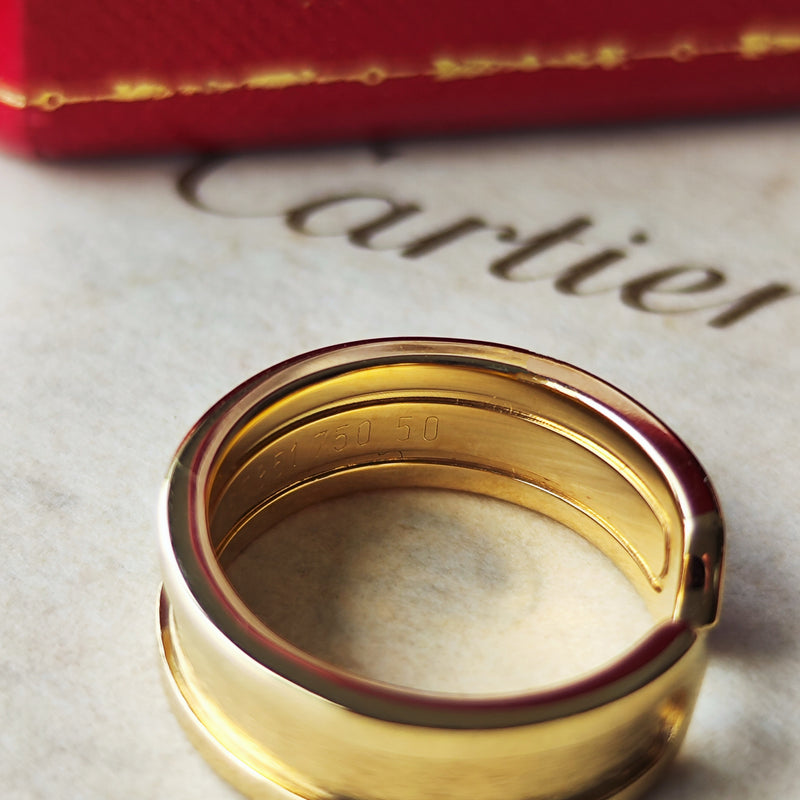 Cartier カルティエ 2C（デューブル・シー）リング 18金YG 10号