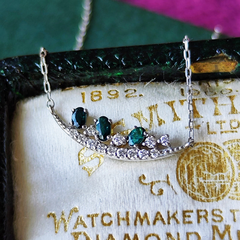 【初期の頃のルース】天然グランディディエライト 天然ダイヤモンド ネックレス