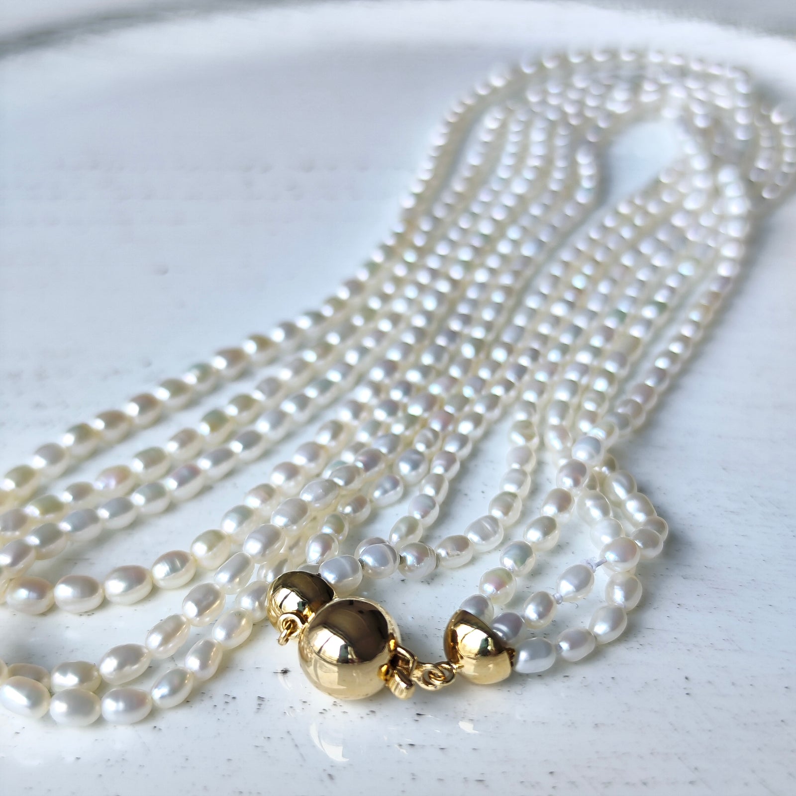 ゆでたまご様【美品♡】ミキモト ロングチェーン　パール3珠　ネックレス　SV A0C31C23-B426-4C80-8AB9-