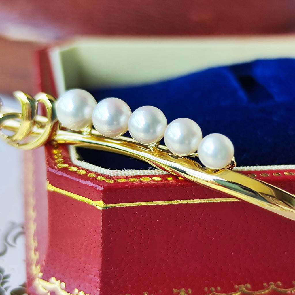 MIKIMOTO ミキモト あこや真珠 ブローチ 18金