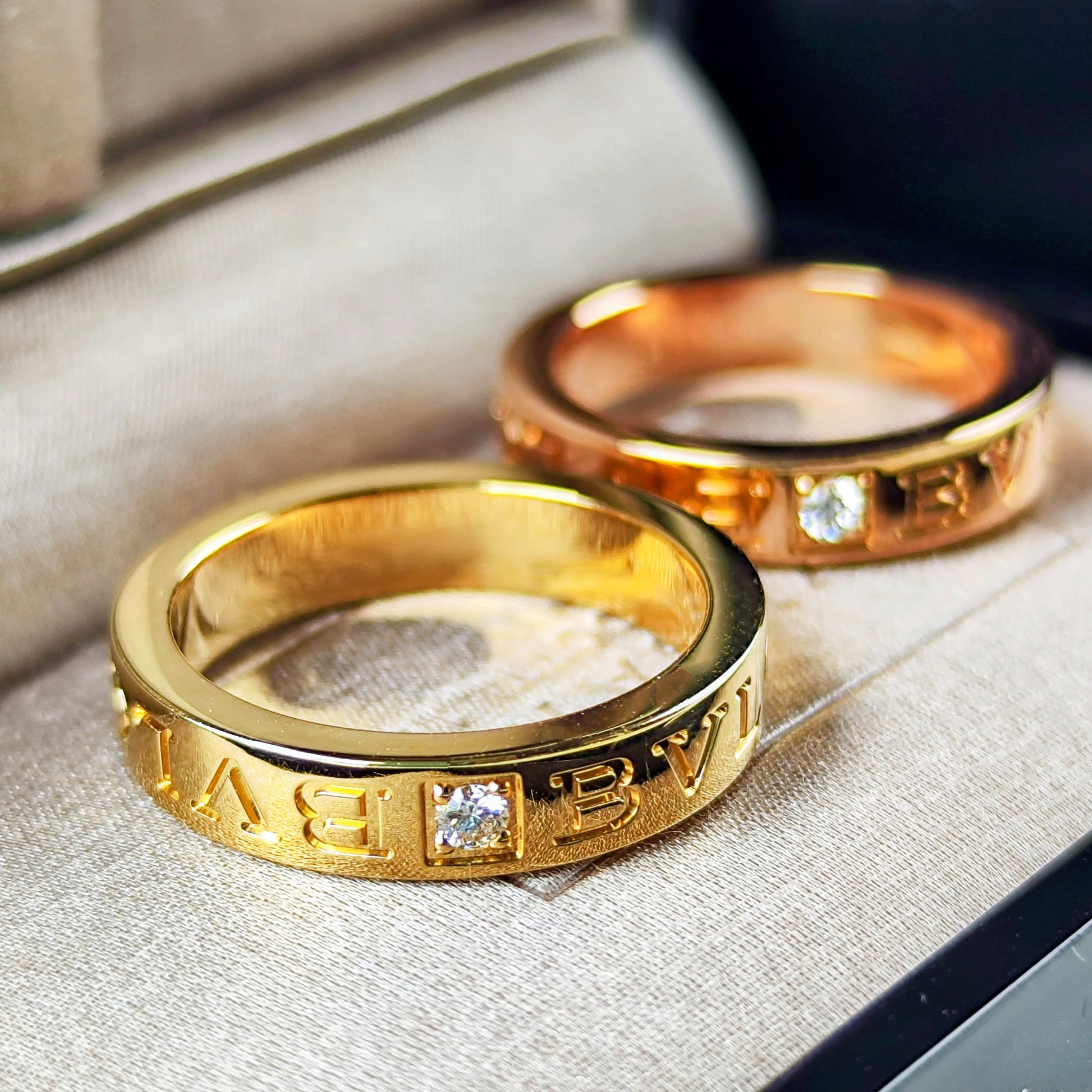 BVLGARI ブルガリ B-ZERO1 ビーゼロワン エッセンシャルリング ダイヤ 18金YG