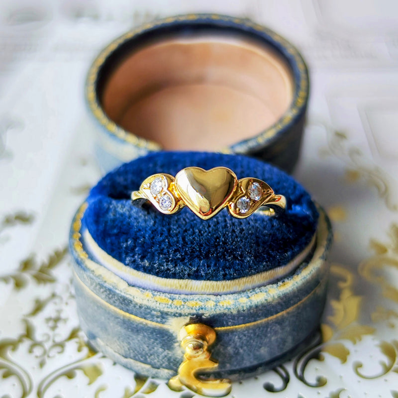 MIKIMOTO ミキモト ハートモチーフ ダイヤモンドリング