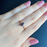 【アレキタイプ】天然カラーチェンジガーネット 天然ダイヤモンド リング