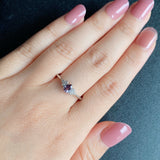 天然カラーチェンジガーネット 天然ダイヤモンド リング