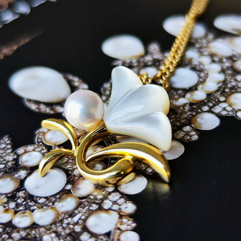 MIKIMOTO ミキモト マザーオブパール あこや真珠 ネックレス