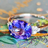 天然タンザナイト 天然ダイヤモンド リング