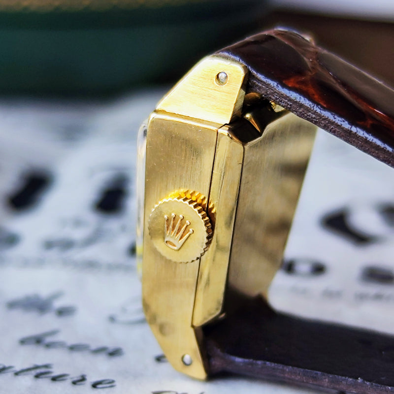 【OH済み】ROLEX ロレックス PRECISION プレシジョン ランタン型 金無垢腕時計