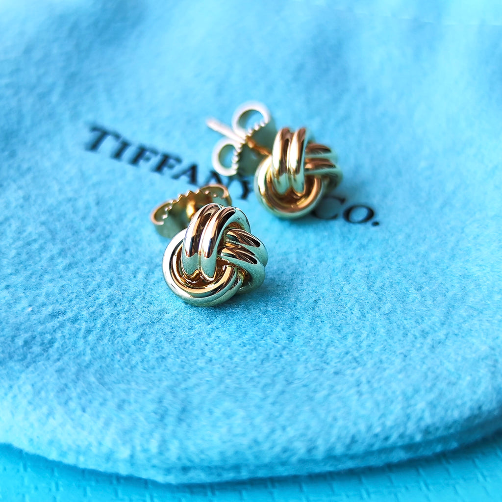 TIFFANY &Co ティファニー ノットシグネチャー ピアス 18金YG