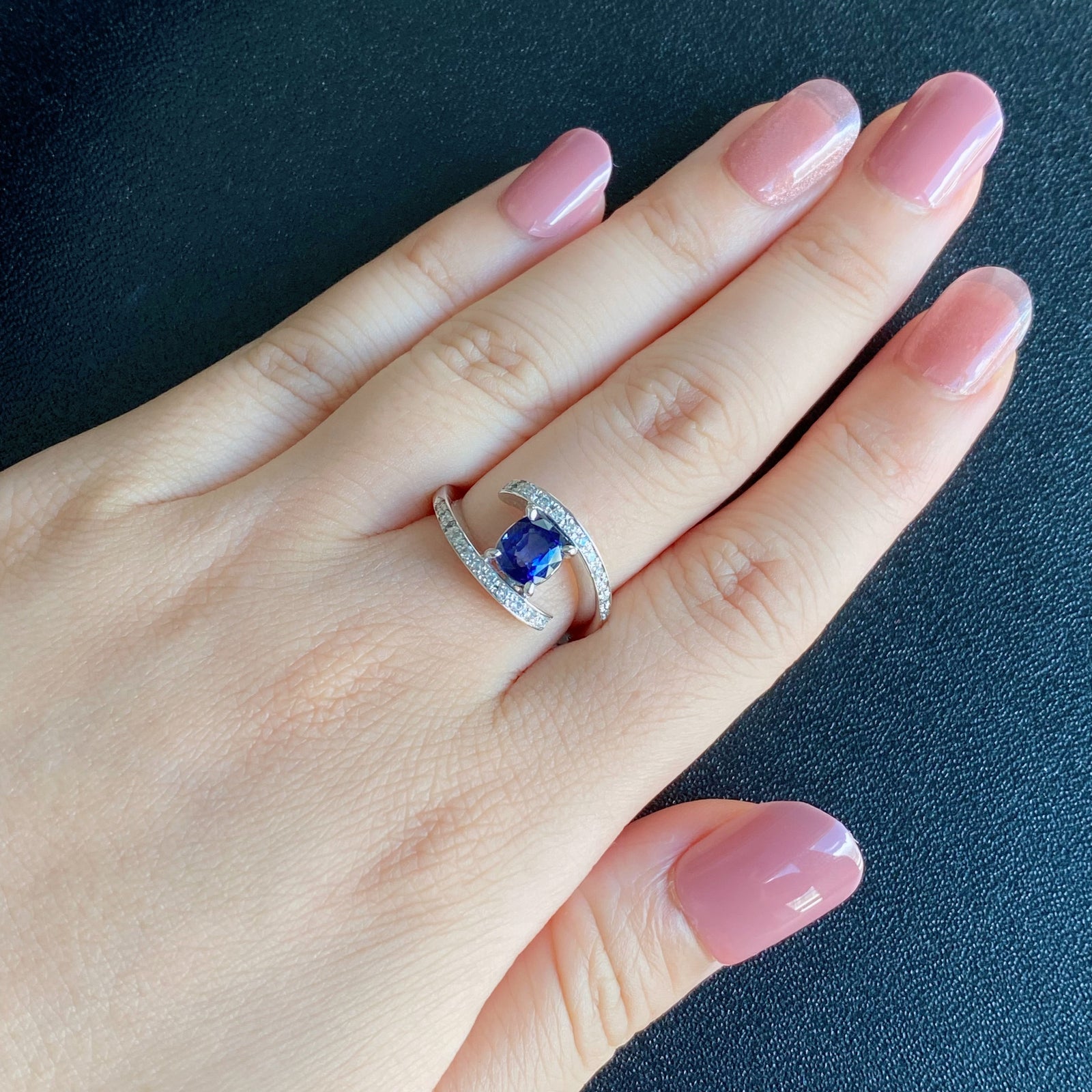 天然サファイア 1.557ct 天然ダイヤモンド リング – Mico宝飾店
