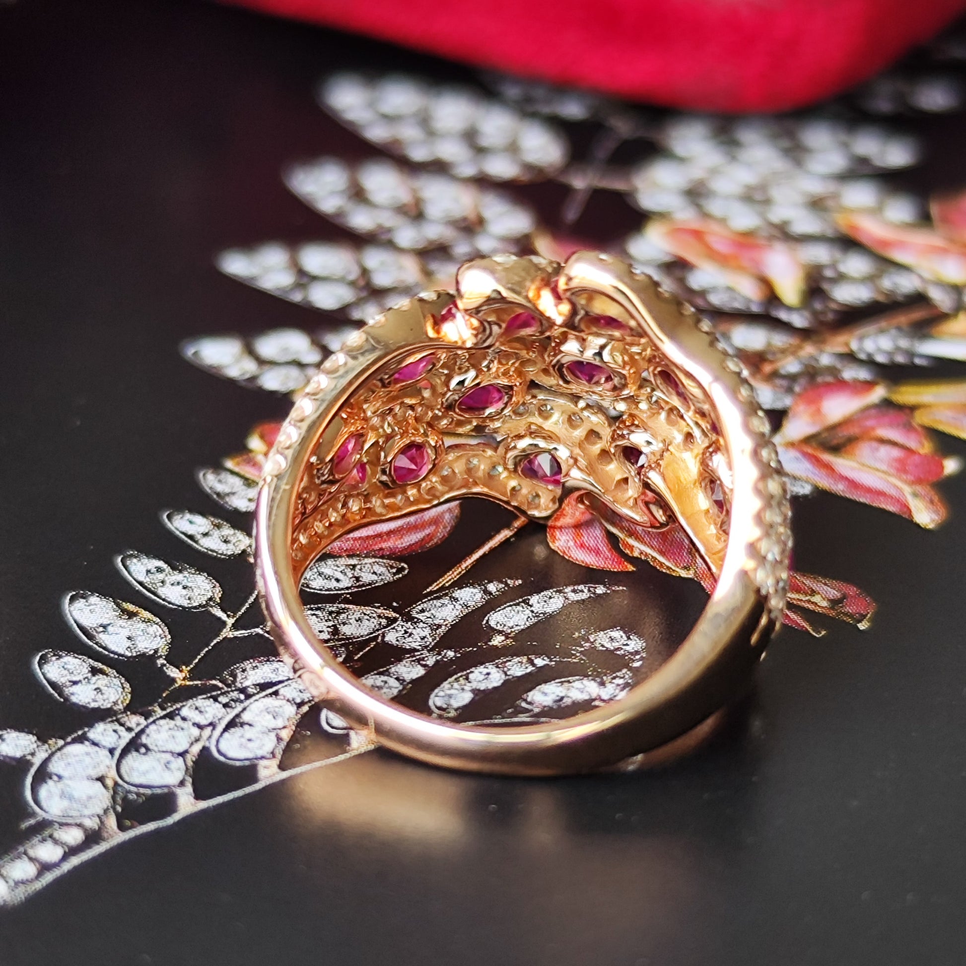 天然ルビー 天然ダイヤモンド 18金リング