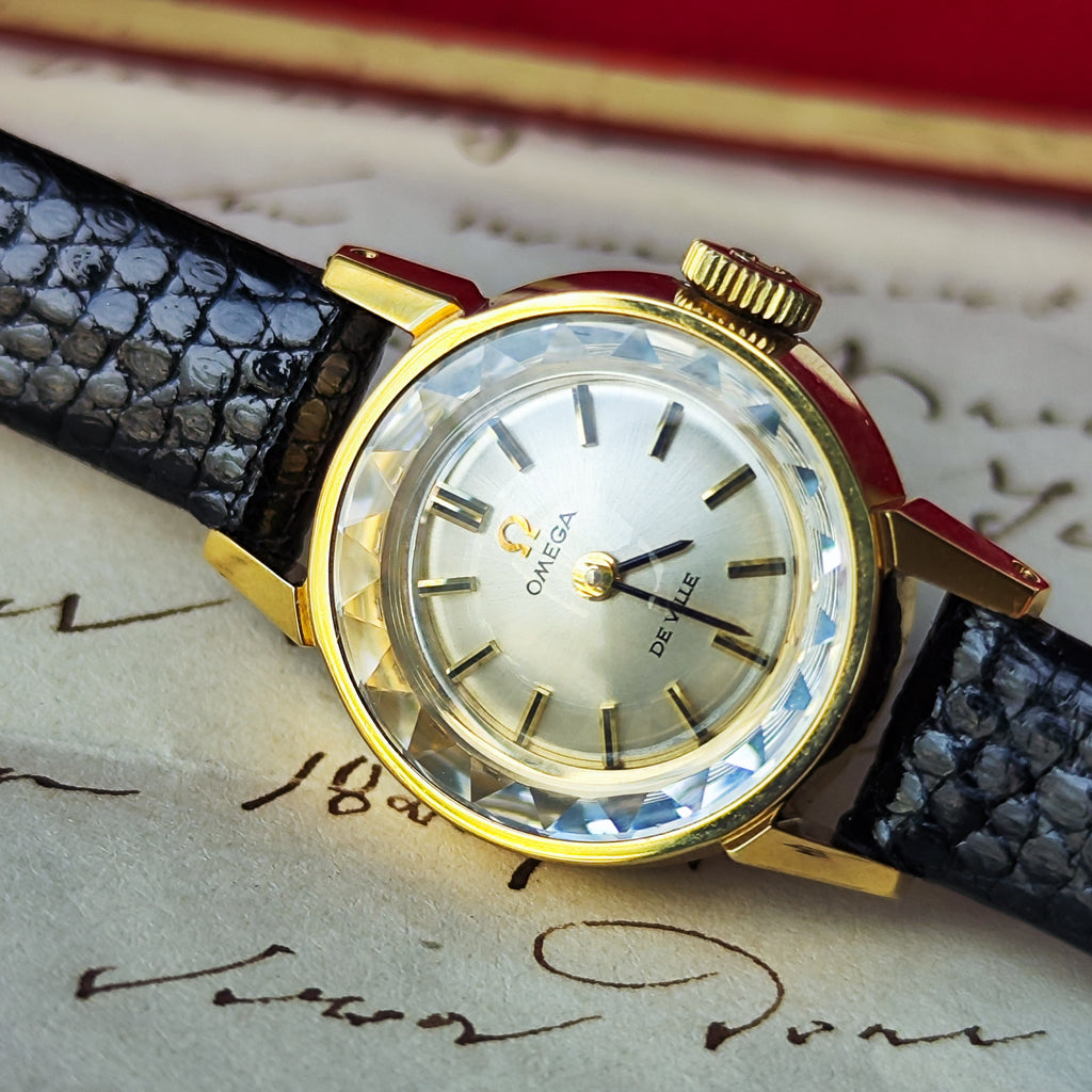 【オーバーホール済み】オメガ レディマティック カットガラス 自動巻き 超美品！ OMEGA Ladymatic（オメガ レディマティック）カットガラス- JeJe