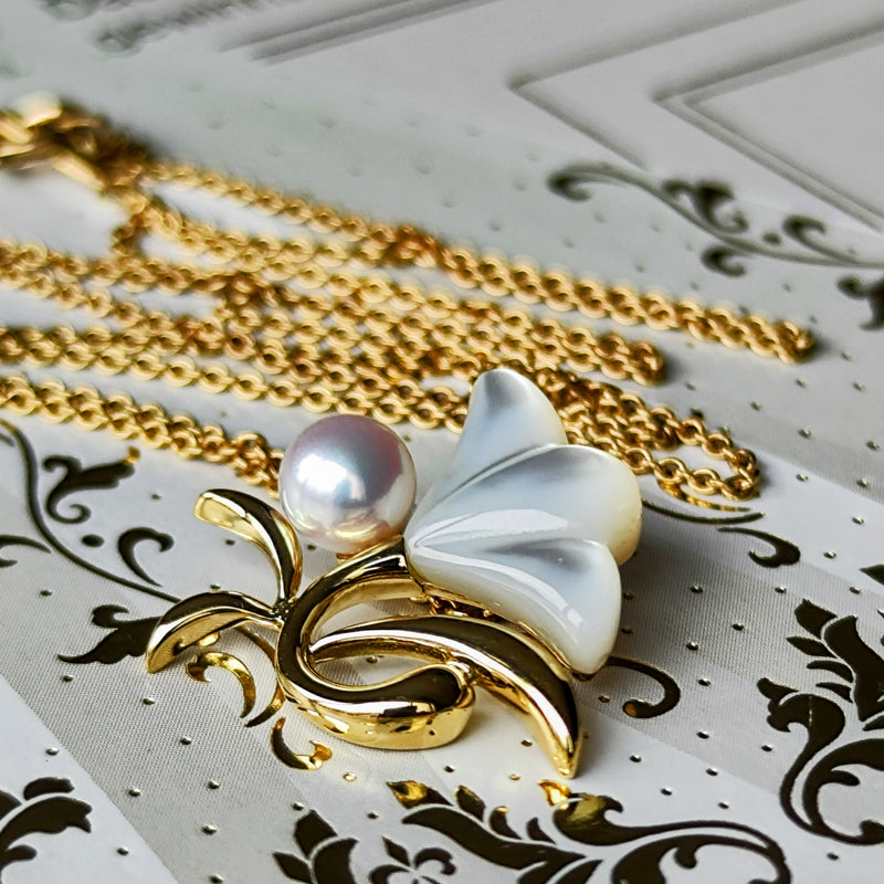 MIKIMOTO ミキモト あこや真珠 マザーオブパール ネックレス