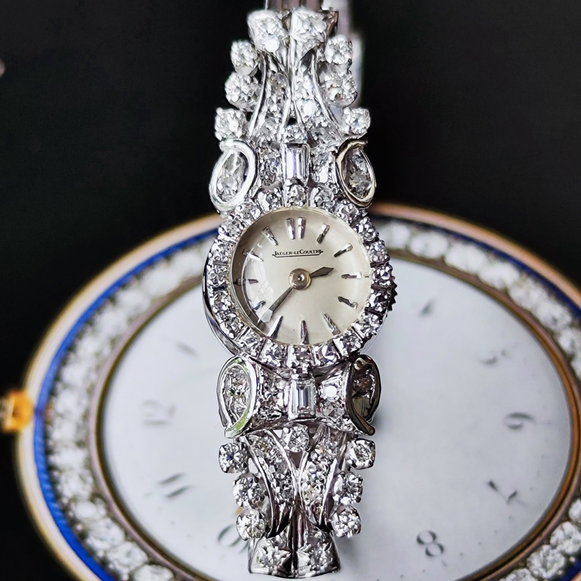 【OH済み】JAEGER LE COULTRE ジャガー・ルクルト バックワインド 金無垢時計