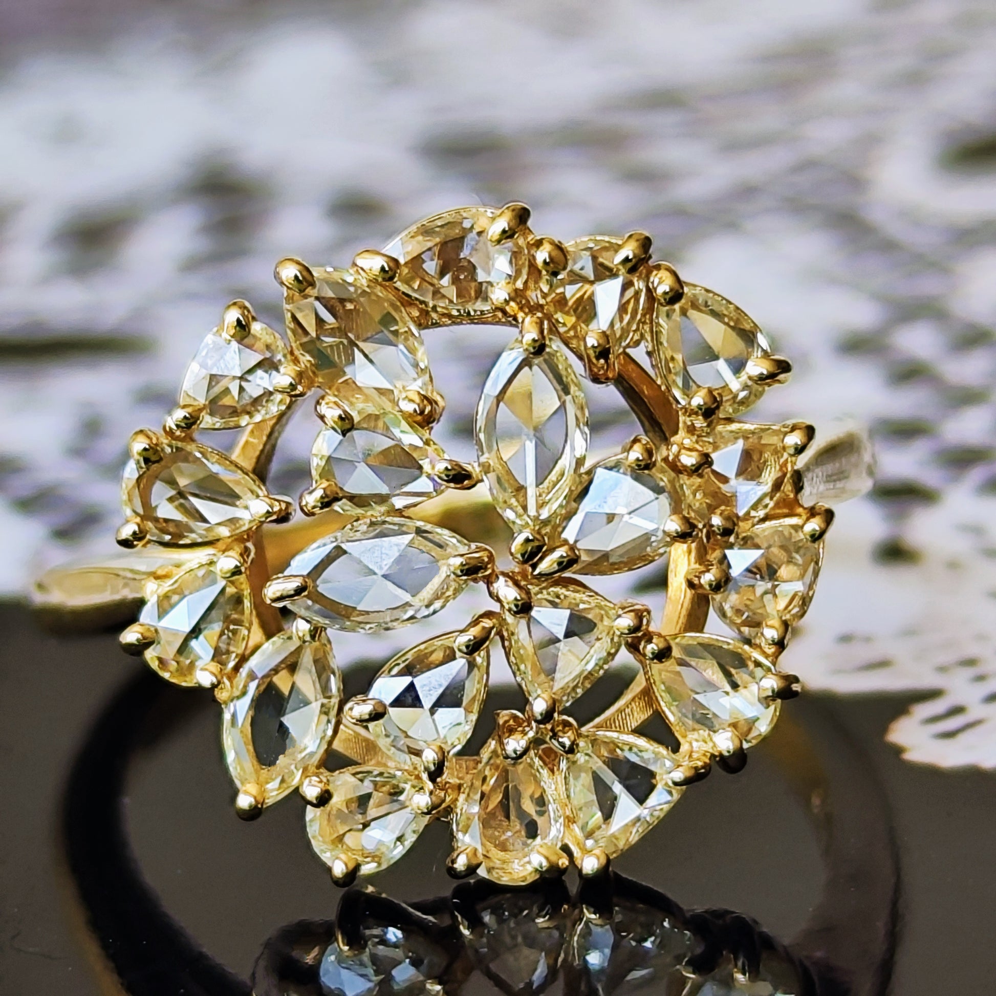 【お値下げ】ローズカット 天然ダイヤモンド 1.03ct リング