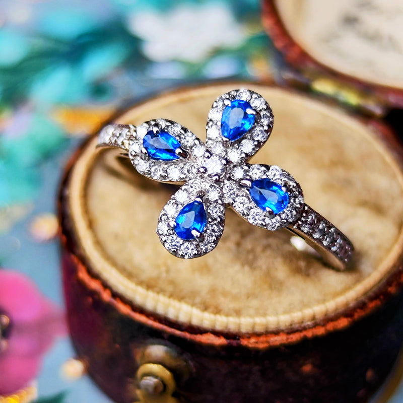 天然アウイナイト 天然ダイヤモンド プラチナリング