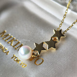 MIKIMOTO ミキモト あこや真珠 星のモチーフ ネックレス