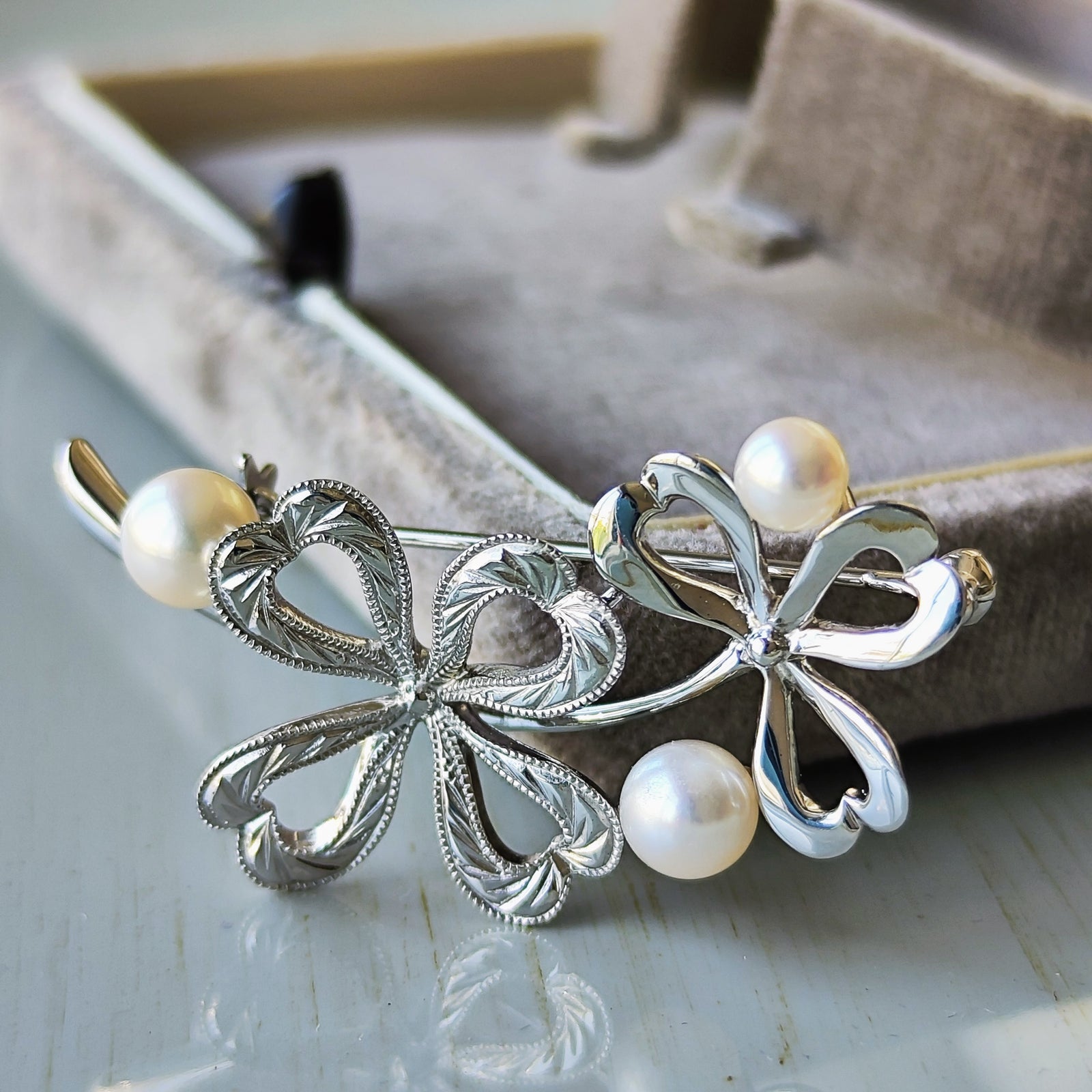 MIKIMOTO ミキモト あこや真珠 クローバーのブローチ – Mico宝飾店