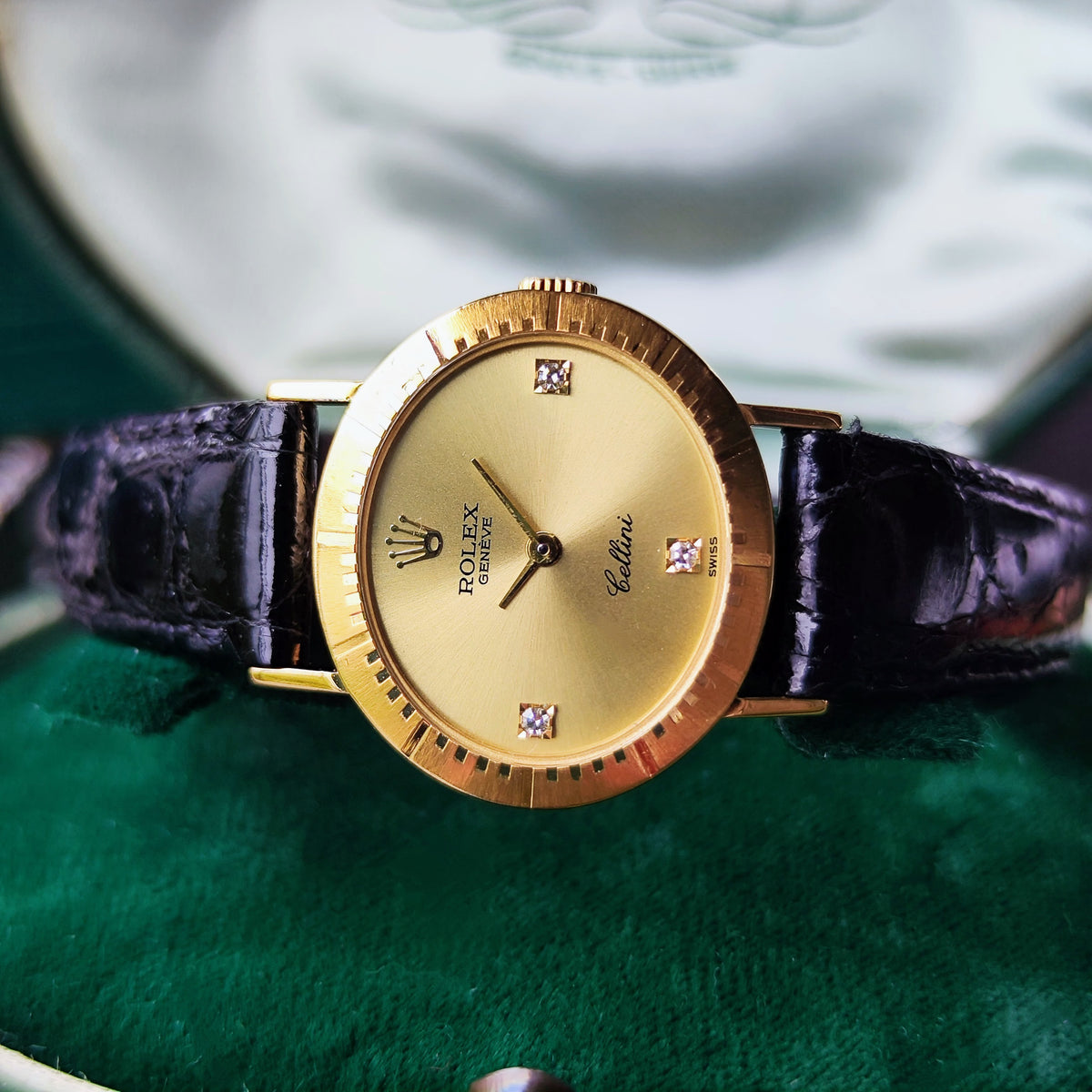 【OH済み】ROLEX ロレックス CELLINI チェリーニ 18金無垢 ダイヤモンド 手巻き腕時計