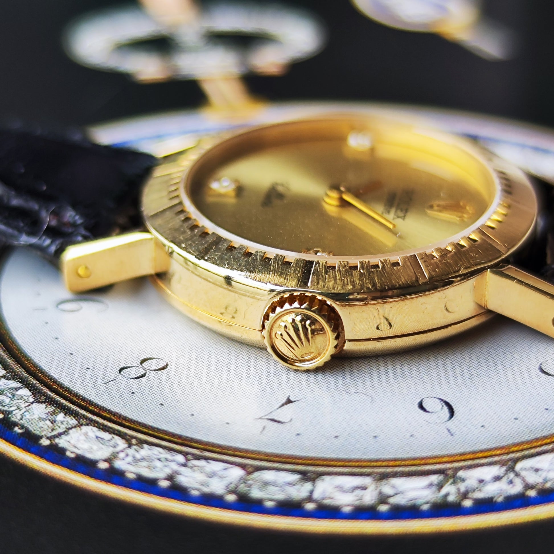 【OH済み】ROLEX ロレックス CELLINI チェリーニ 18金無垢 ダイヤモンド 手巻き腕時計