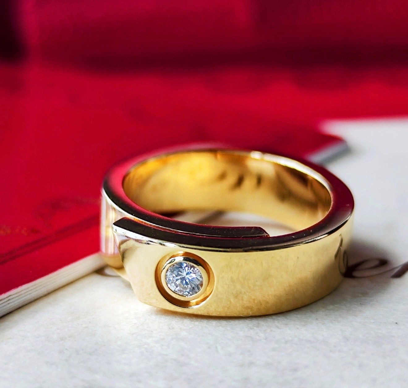 【Cartier 廃盤】カルティエ アニバーサリーリング ダイヤモンド 18金YG 50