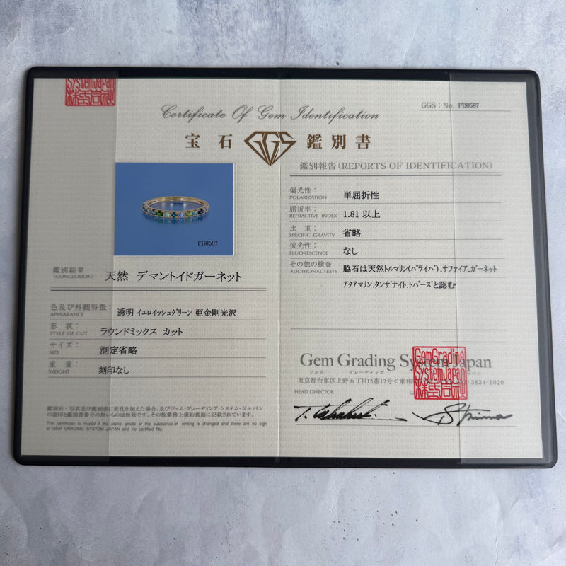 天然石 マルチカラーリング 18金