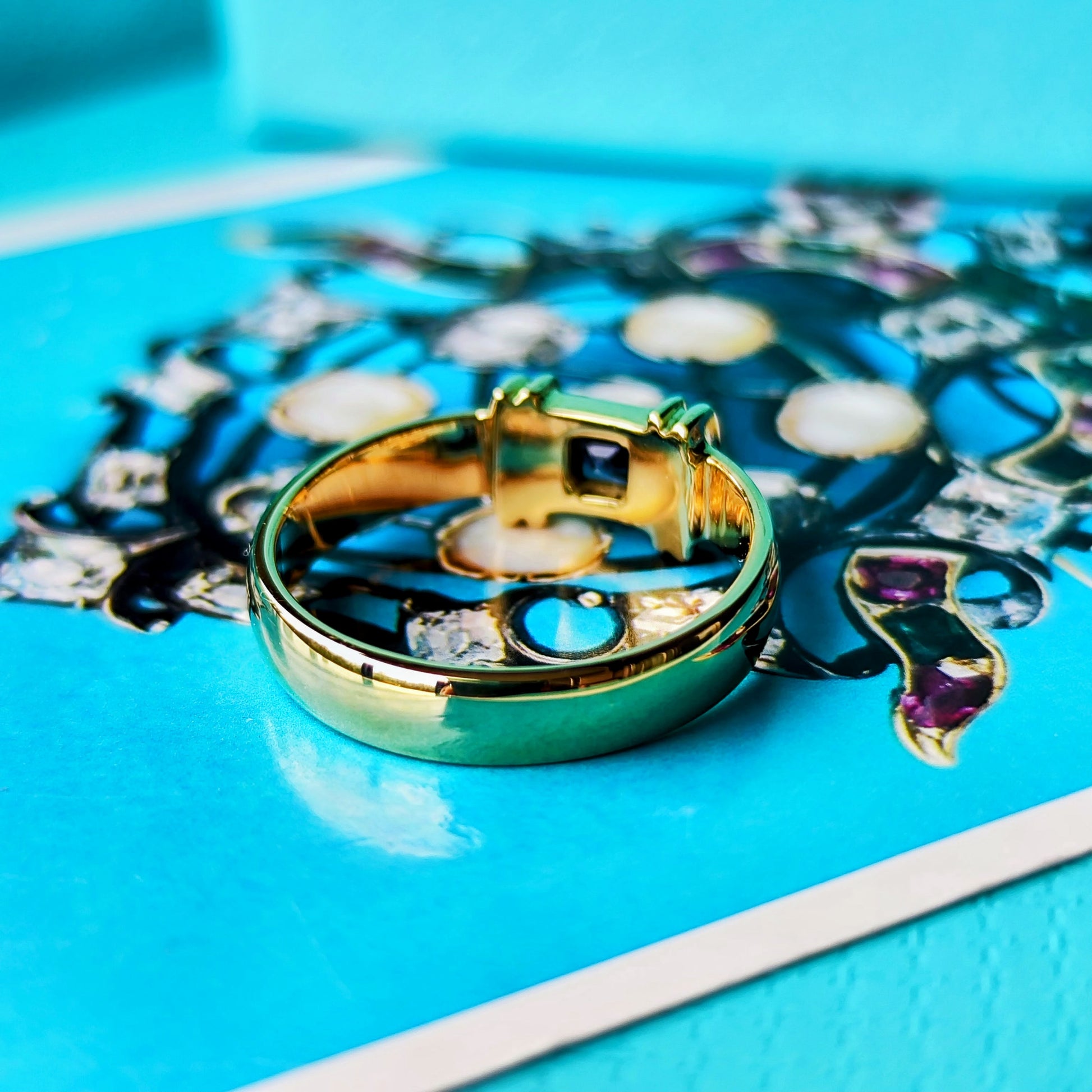 TIFFANY &Co ティファニー スタッキングリング サファイア 18金 12号