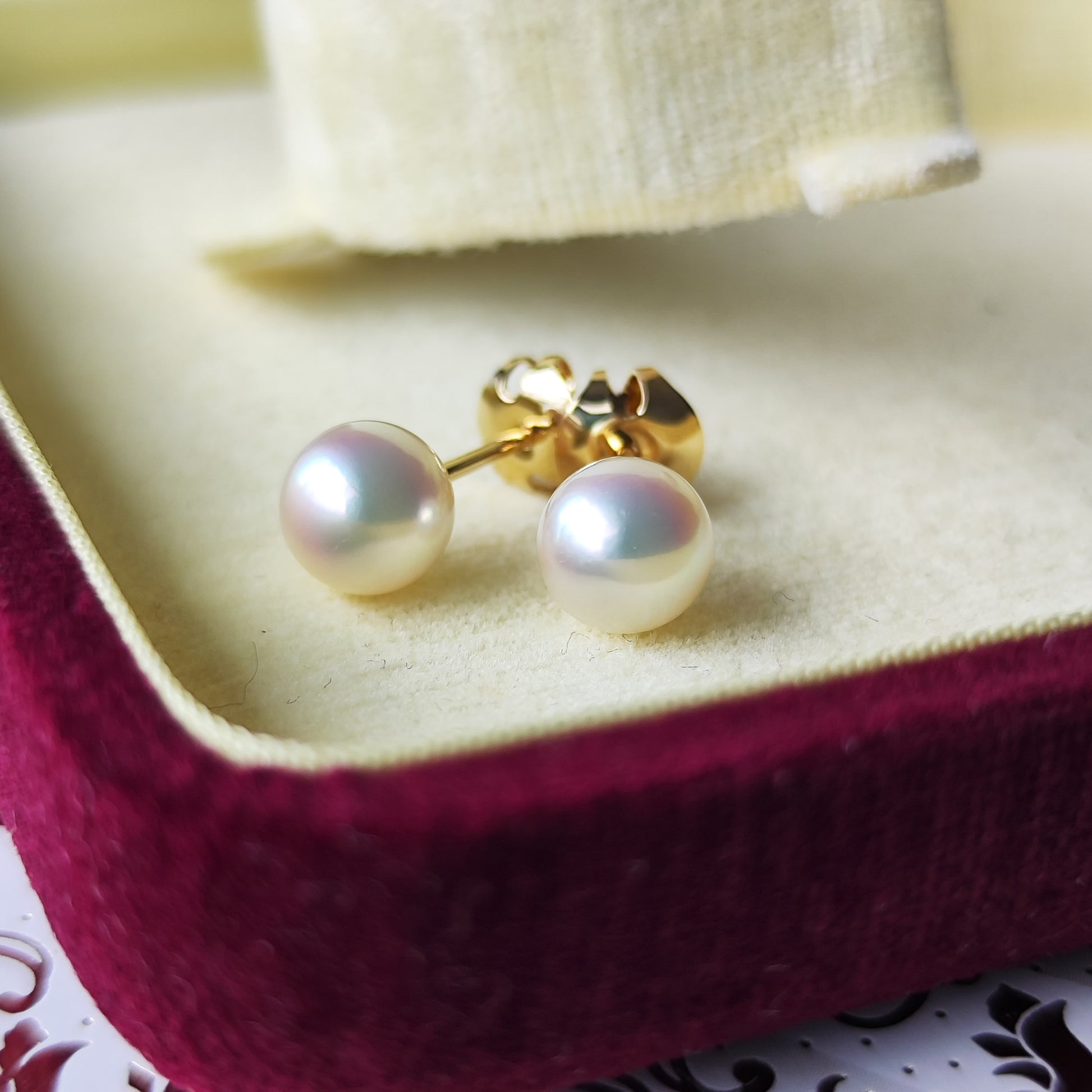 MIKIMOTO ミキモト あこや真珠 18金ピアス