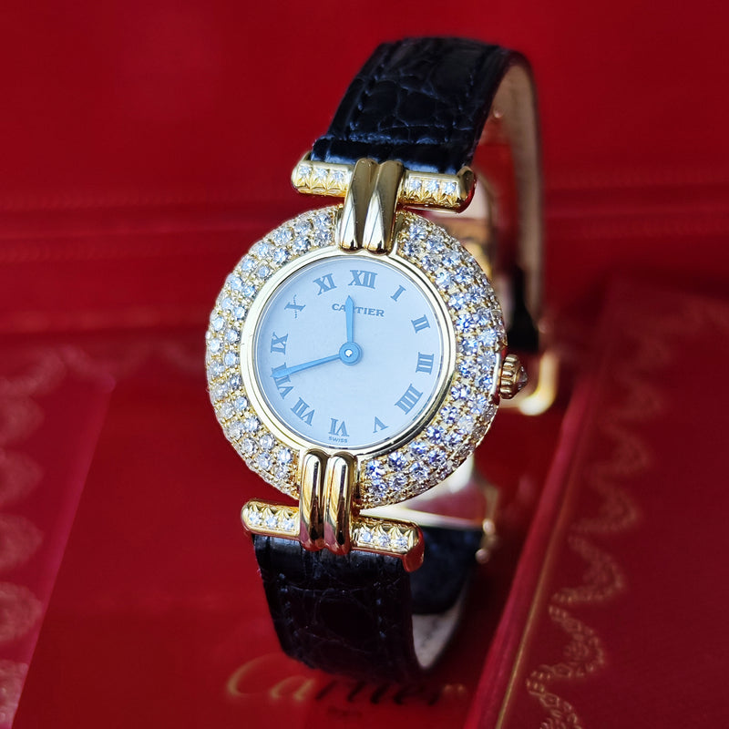 【コンプリートサービス済み】Cartier
カルティエ コリゼ 18金無垢 純正ダイヤモンド クォーツ腕時計