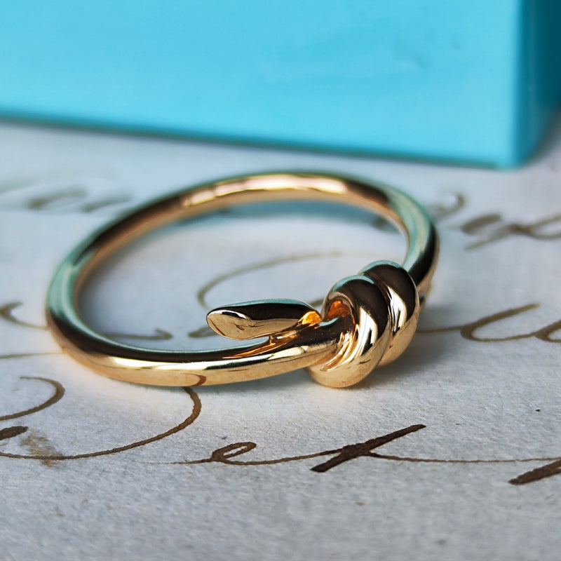 TIFFANY&Co ティファニー ノットリング 18金PG 12号