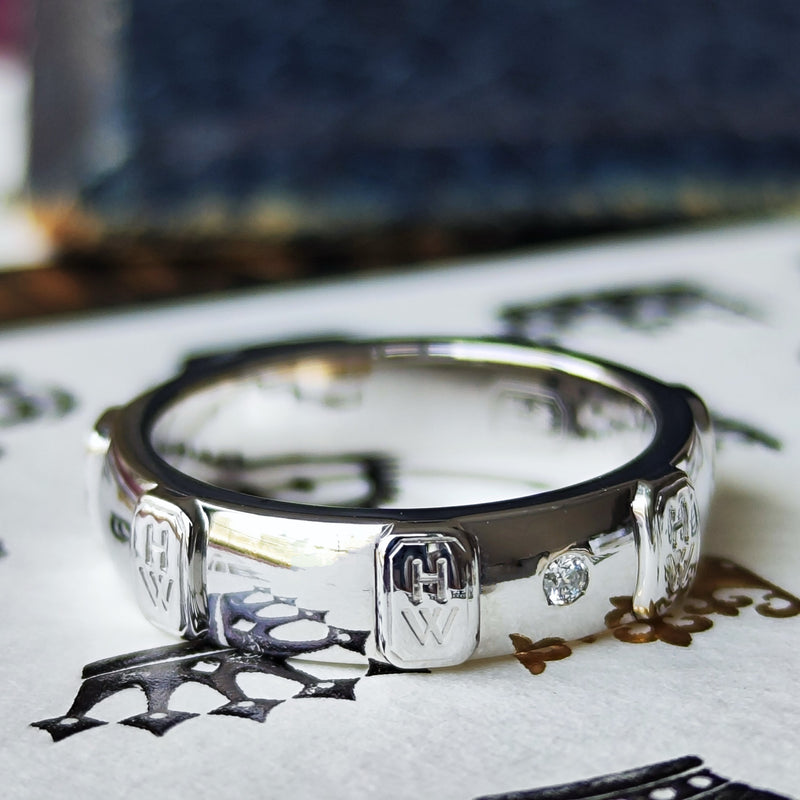 HARRY WINSTON  ハリーウィンスト ダブルロゴリング ダイヤモンド K18WG