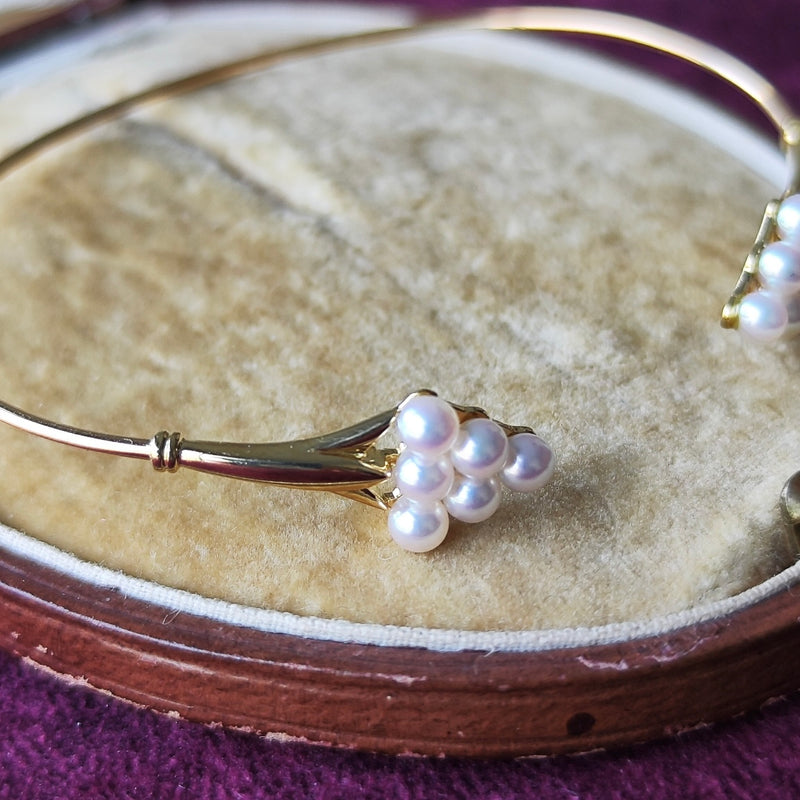 MIKIMOTO ミキモト ベビーパール 18金バングル