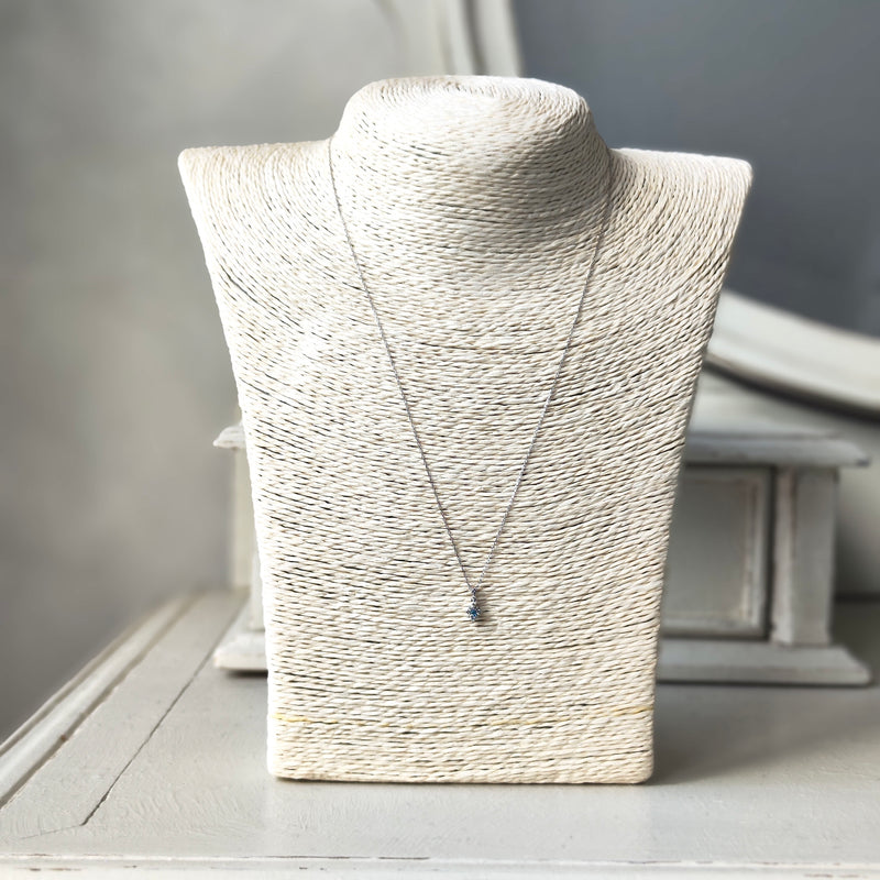 天然パライバトルマリン 天然ダイヤモンド ネックレス