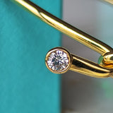 TIFFANY &Co ティファニー ダブルフック サファイア ダイヤモンド 18金YG